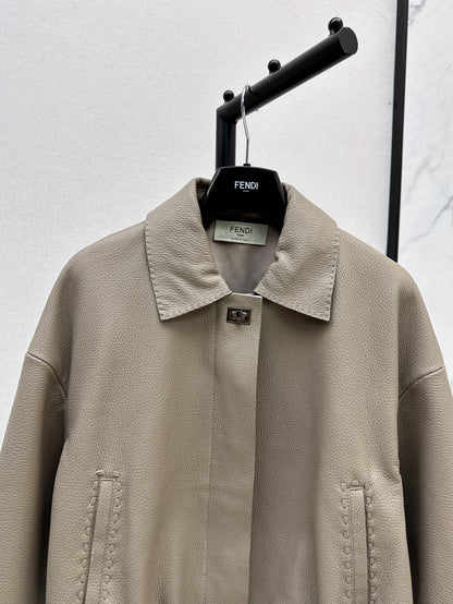Pra 25fw leather jacket