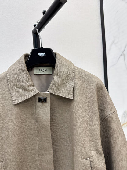 Pra 25fw leather jacket