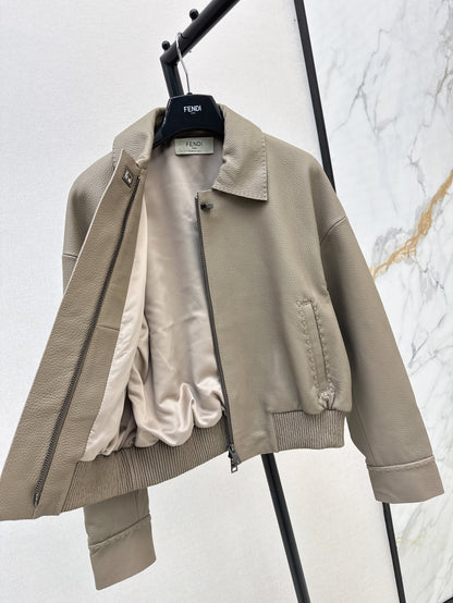 Pra 25fw leather jacket