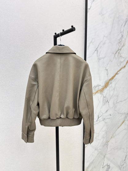 Pra 25fw leather jacket