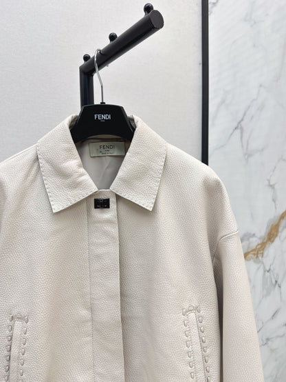 Pra 25fw leather jacket