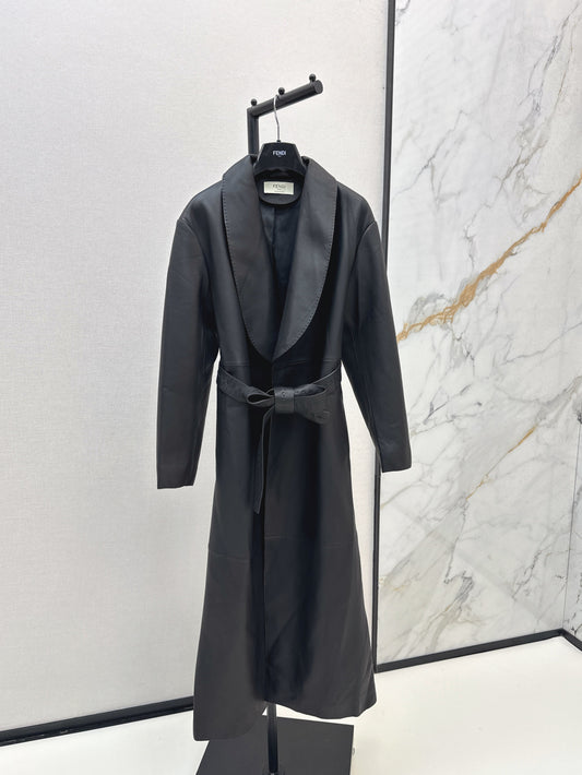 Fend 25fw leather coat