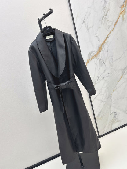 Fend 25fw leather coat