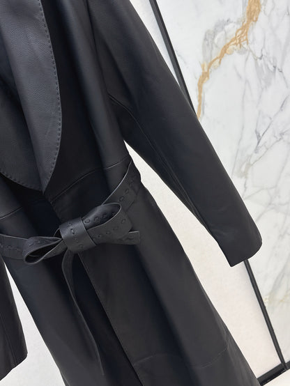 Fend 25fw leather coat