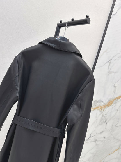 Fend 25fw leather coat
