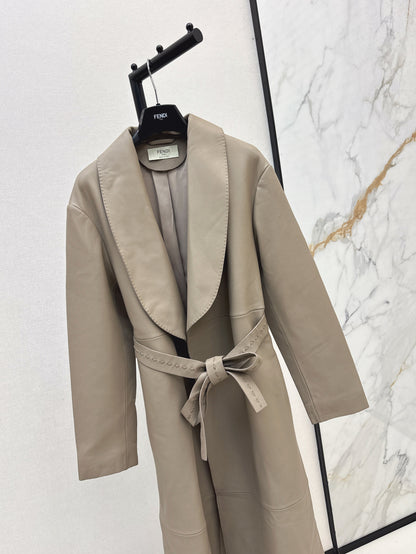 Fend 25fw leather coat