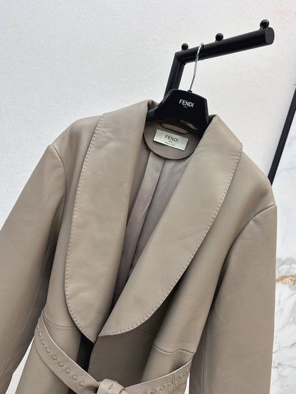 Fend 25fw leather coat