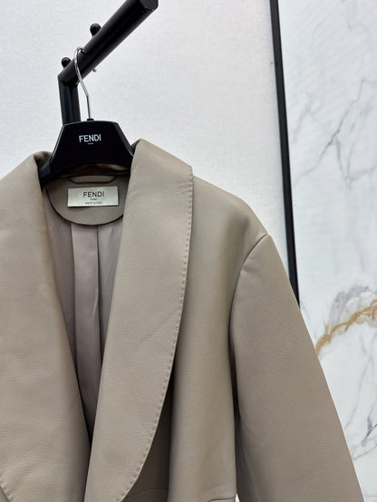 Fend 25fw leather coat