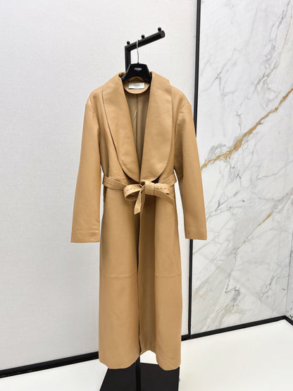 Fend 25fw leather coat