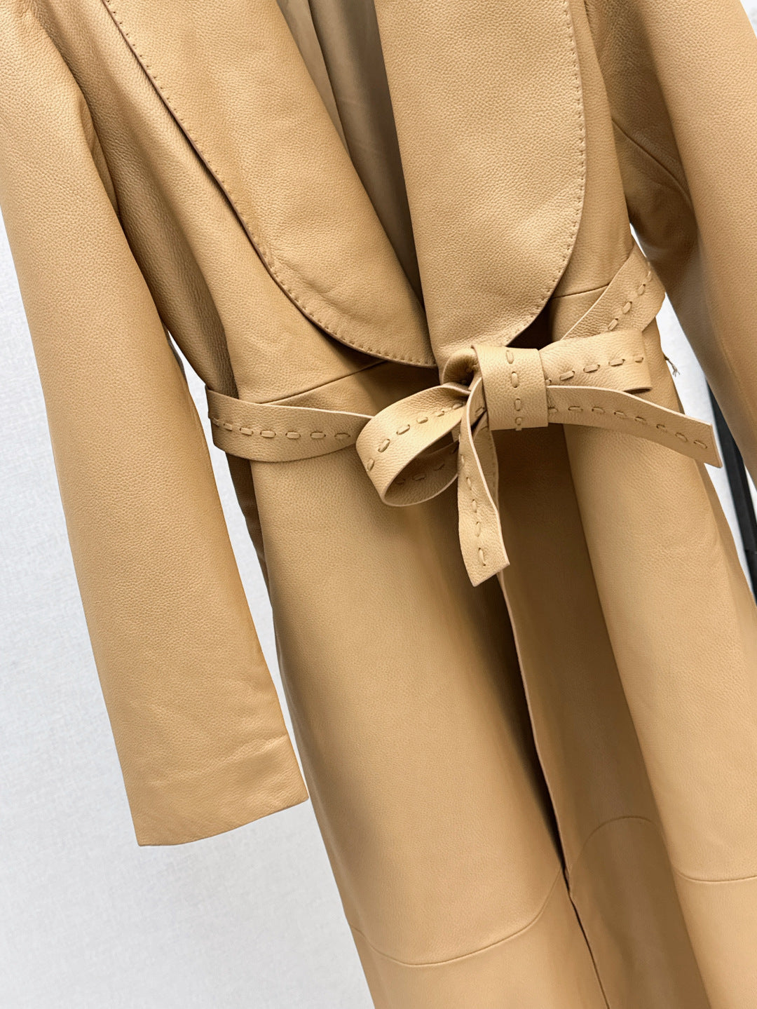 Fend 25fw leather coat