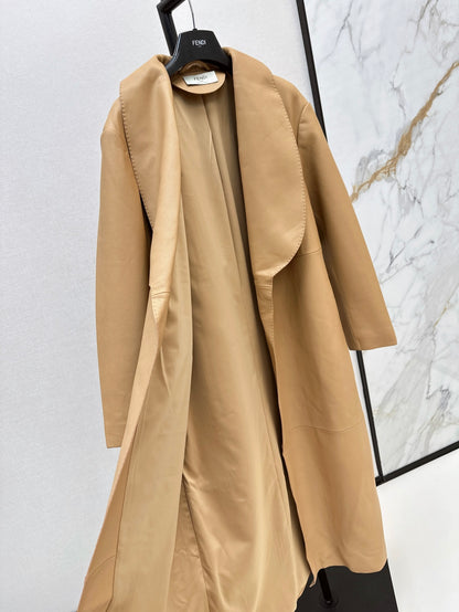 Fend 25fw leather coat