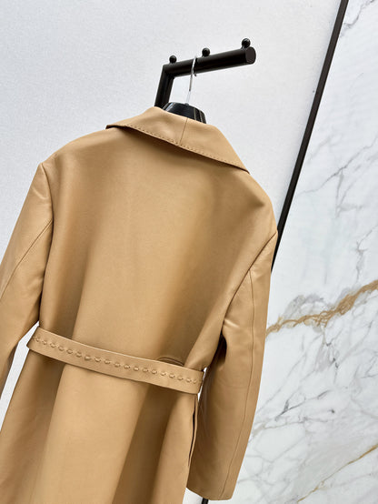 Fend 25fw leather coat
