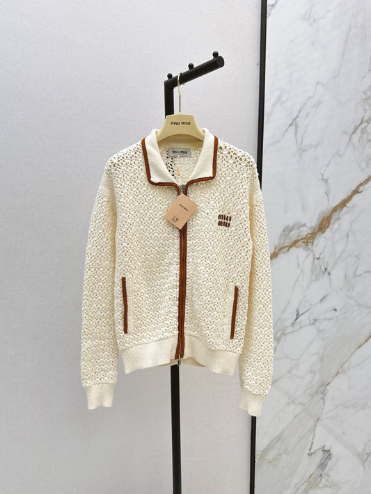 Miu 25fw knitted jacket