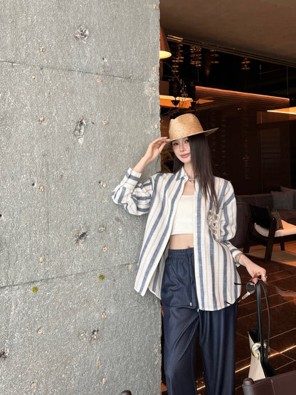 Loe 25fw linen shirt