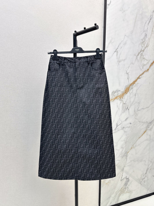 Fend 25fw jacquard skirt