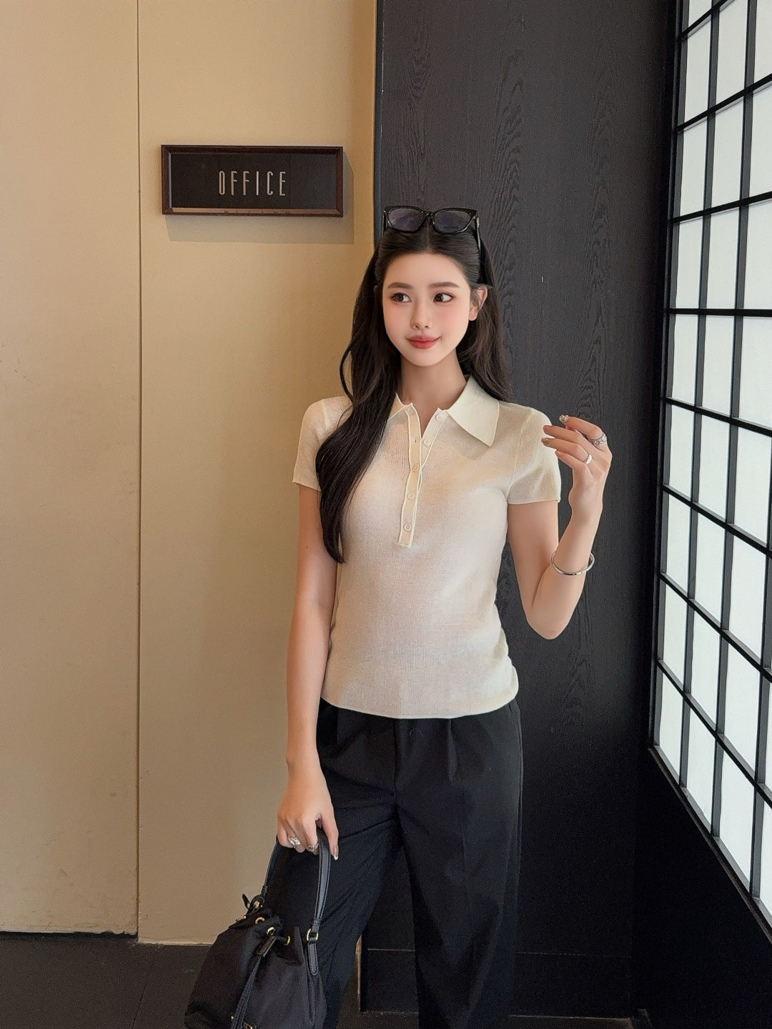 Loro 25fw knitted shirt