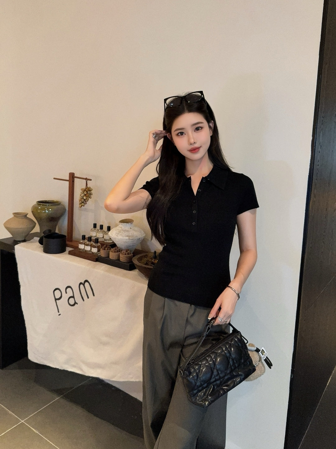 Loro 25fw knitted shirt