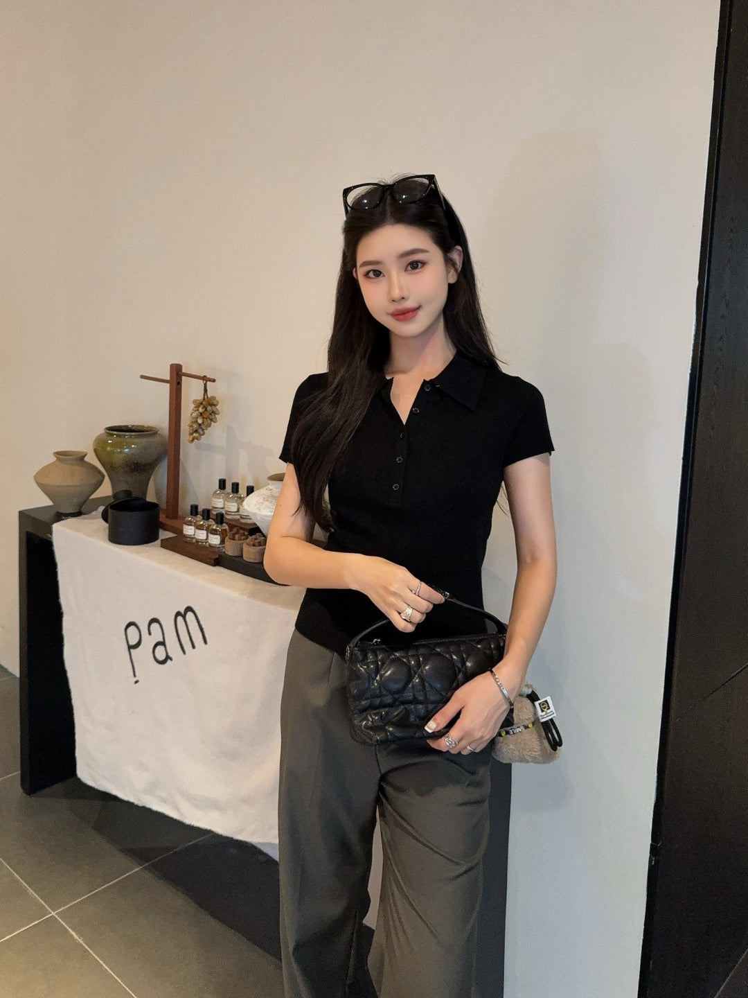 Loro 25fw knitted shirt