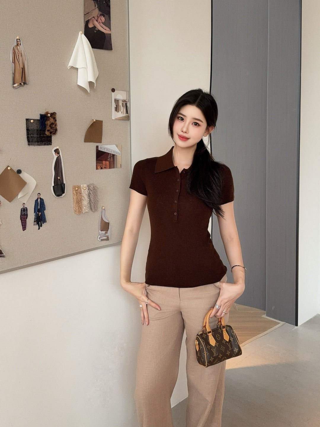 Loro 25fw knitted polo