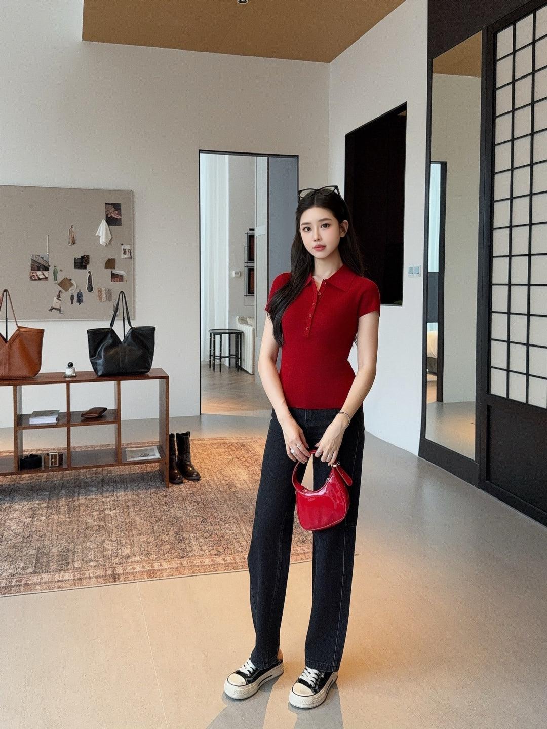 Loro 25fw knitted polo